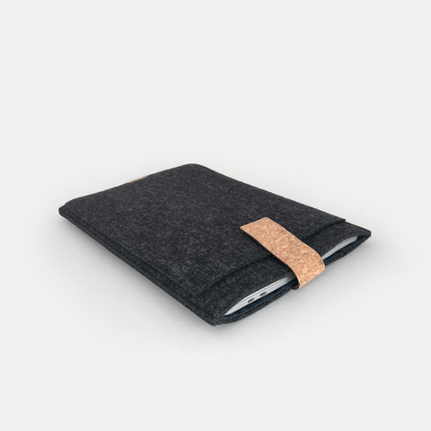 Hülle für Acer Aspire | mit Magnetverschluss und extra Fach | anthrazit - Tracks | Modell "HAKA"