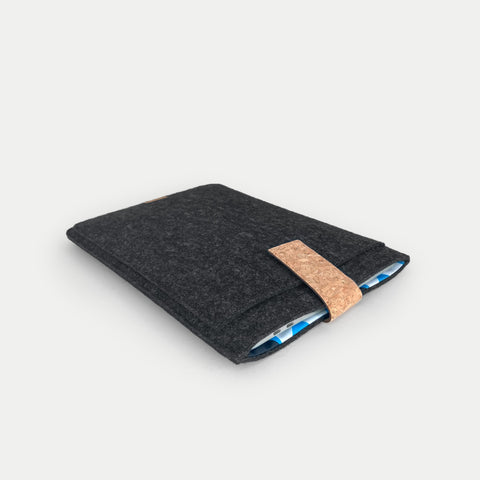 Hülle für Fujitsu Stylistic | mit Magnetverschluss und extra Fach | anthrazit - Shapes | Modell "HAKA"