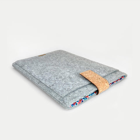 Hülle für Acer 315 | mit Magnetverschluss und extra Fach | hellgrau - Colorful | Modell "HAKA"