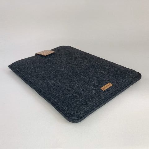 Hülle für Asus ExpertBook | mit Magnetverschluss und extra Fach | anthrazit - Shapes | Modell "HAKA"