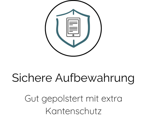 Sichere Aufbewahrung für deinen eReader | Gut gepolstert mit extra Kantenschutz
