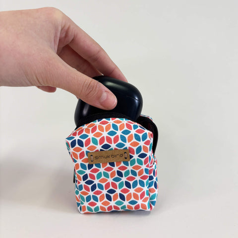 Mini-Tasche für Kopfhörer & Co. | aus Bio-Baumwolle | Design Colorful | Modell PocketCube