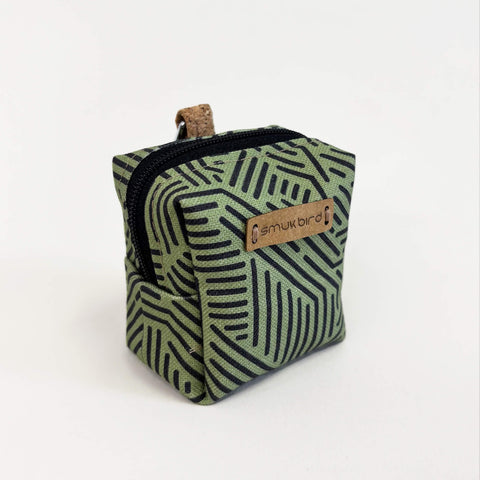 Mini-Tasche für Kopfhörer & Co. | aus Bio-Baumwolle | Design Stripes | Modell PocketCube