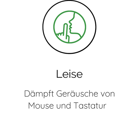 Leise | Dämpft Geräusche von Mouse und Tastatur