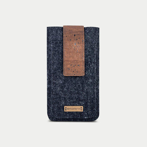 Handy Gürteltasche für Fairphone 4 | mit Magnetverschluss und Kartenfach | anthrazit | Modell CLIP