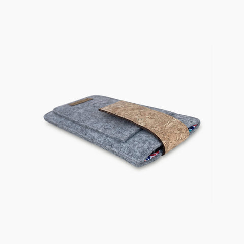 Handytasche für Xiaomi 14T Pro | mit Magnetverschluss und extra Fach | hellgrau - Colorful | Modell HAKA