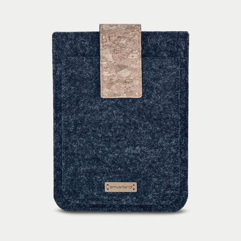 Hülle für PocketBook Basic 4 | mit Magnetverschluss und extra Fach | anthrazit - Tracks | Modell "HAKA"