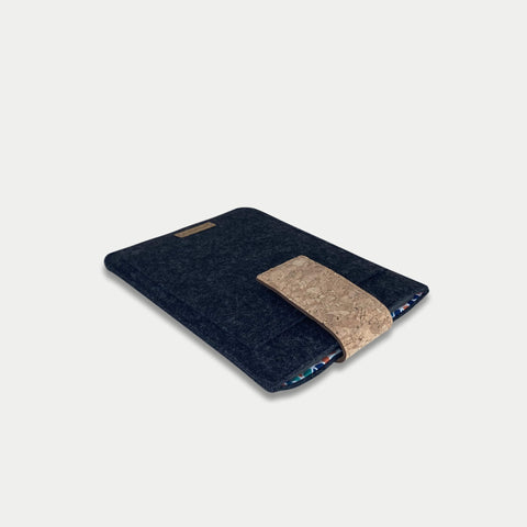 Hülle für Kobo Glo | mit Magnetverschluss und extra Fach | anthrazit - Colorful | Modell "HAKA"