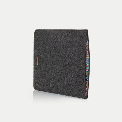 Hülle für Dell XPS | aus Filz und Bio-Baumwolle | anthrazit - Colorful | Modell "LET"