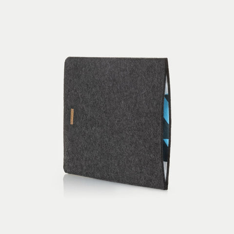 Hülle für Microsoft Surface | aus Filz und Bio-Baumwolle | anthrazit - Shapes | Modell "LET"