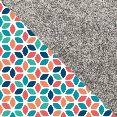 Hülle für PocketBook InkPad X Pro | aus Filz und Bio-Baumwolle | hellgrau - colorful | Modell "LET"