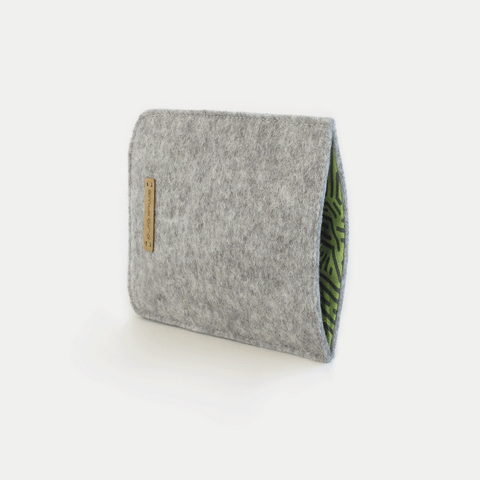 Handytasche für Samsung Galaxy A52s | aus Filz und Bio-Baumwolle | hellgrau - stripes | Modell "LET"