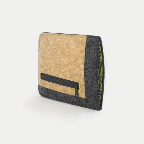 Handytasche mit Kartenfach für Xiaomi 11T Pro | anthrazit - stripes | Modell "ZIP"