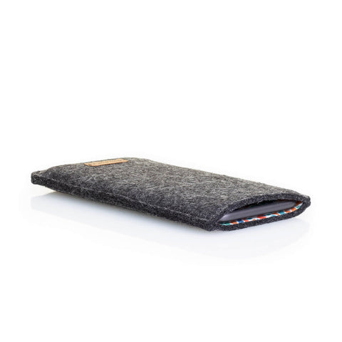 Handytasche mit Kartenfach für Xiaomi Redmi Note 12 Pro | anthrazit - colorful | Modell "ZIP"