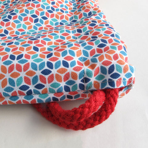 Turnbeutel für Kinder, kleiner Rucksack | aus Baumwolle und Kork | Colorful