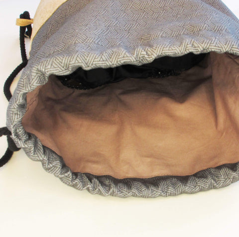 Turnbeutel für Kinder, kleiner Rucksack | aus Baumwolle und Kork | Tracks