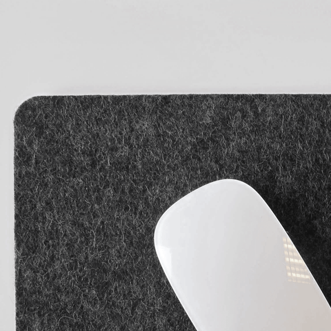 Mousepad aus Filz und Kork | 20 x 25 cm | anthrazit