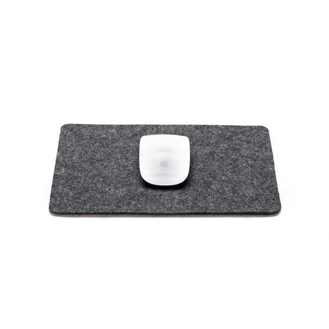 Mousepad aus Filz und Kork | 20 x 25 cm | anthrazit