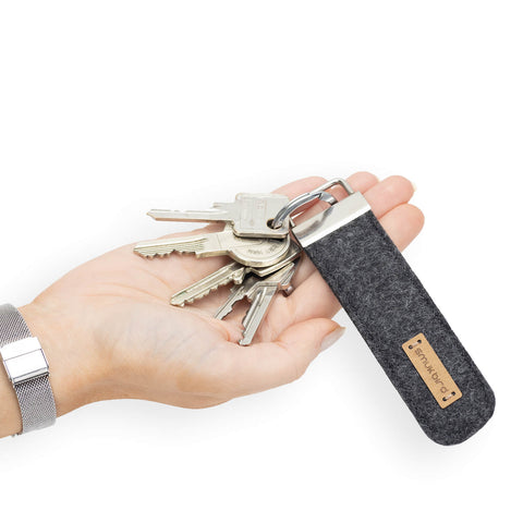 Schlüsselanhänger aus Filz | anthrazit