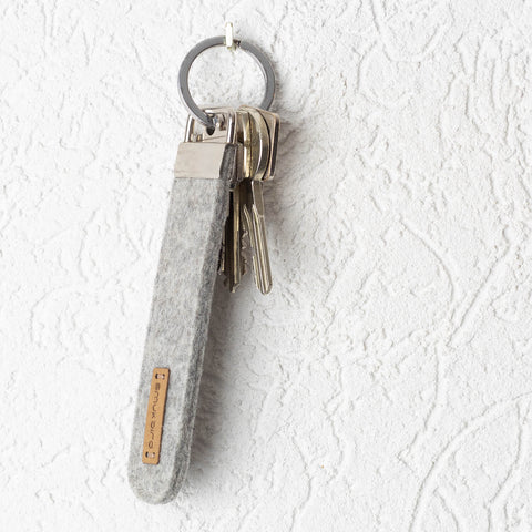 Schlüsselanhänger aus Filz | hellgrau