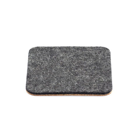 Glasuntersetzer aus Filz und Kork | 2er Set | 10 x 10 cm | anthrazit