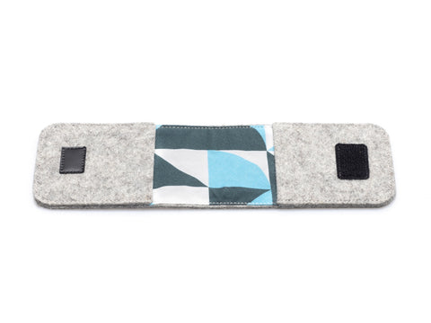 EC Karten Etui aus Filz | hellgrau - Shapes