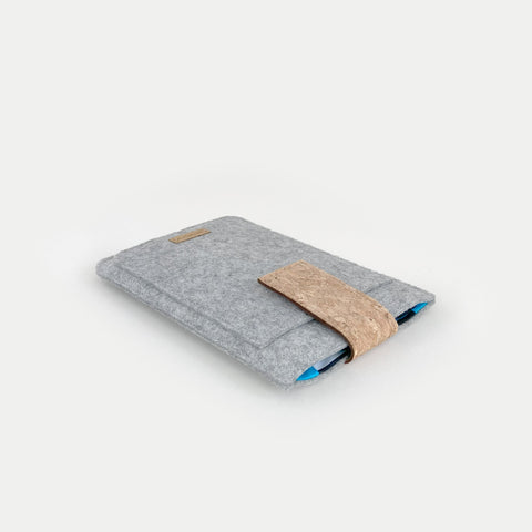 Hülle für PocketBook Verse Pro | mit Magnetverschluss und extra Fach | hellgrau - Shapes | Modell "HAKA"