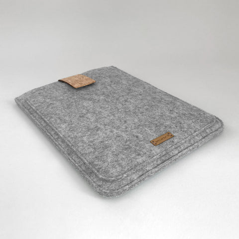 Coque pour MacBook Air 13 | avec fermeture magnétique et compartiment supplémentaire  | gris clair - Coloré | Modèle "HAKA"