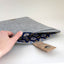 Hülle für Dynabook Tecra | mit Magnetverschluss und extra Fach  | hellgrau - Bloom | Modell "HAKA"