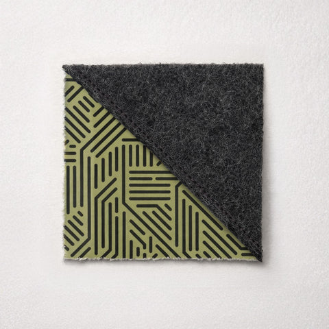 Handytasche nach Maß | aus Filz und Bio-Baumwolle | anthrazit - Stripes | Modell "LET"