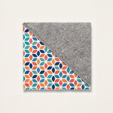 Handytasche nach Maß | aus Filz und Bio-Baumwolle | hellgrau - Colorful | Modell "LET"