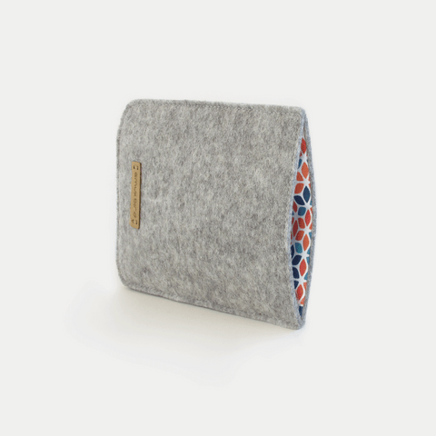 Handytasche für Xiaomi POCO C75 | aus Filz und Bio-Baumwolle | hellgrau - colorful | Modell "LET"