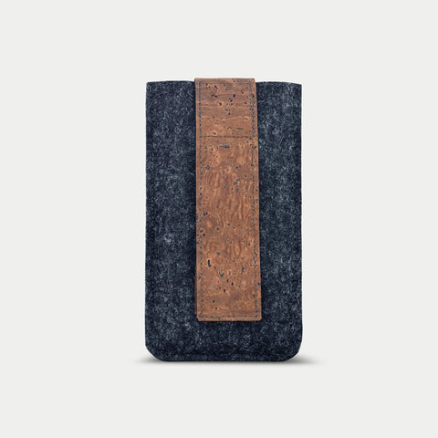 Gürteltasche für Google Pixel 10 Pro aus anthrazit Filz mit magnetischem Verschluss. Ideal für unterwegs.