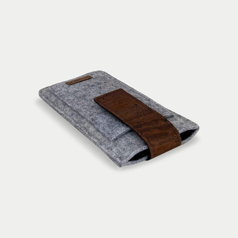 Handy Gürteltasche für Samsung Galaxy S21 FE | mit Magnetverschluss und Kartenfach | hellgrau | Modell CLIP