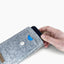 Handytasche für iPhone SE 2022 | mit Magnetverschluss und extra Fach | hellgrau - Shapes | Modell HAKA