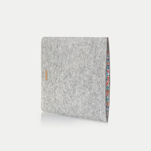 Taske til HP ProBook | lavet af filt og økologisk bomuld | lysegrå - Farverig | Model "LET"