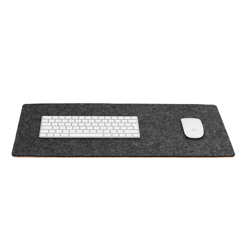 Skrivbordsunderlägg av filt och kork | 45x65cm | antracit