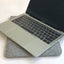 Laptop Hülle nach Maß | aus Filz und Bio-Baumwolle | hellgrau - Shapes | Modell "LET"