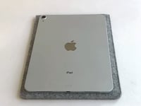 Sleeve for iPad - 10th gen | made of felt and organic cotton | light grey - shapes | "LET" model