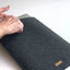 Laptop Hülle nach Maß | aus Filz und Bio-Baumwolle | anthrazit - Stripes | Modell "LET"