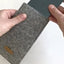 Handytasche nach Maß | aus Filz und Bio-Baumwolle | hellgrau - Colorful | Modell "LET"