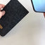 Handytasche nach Maß | aus Filz und Bio-Baumwolle | anthrazit - Shapes | Modell "LET"