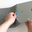 Hülle für iPad Pro 12,9" - 5. Gen | aus Filz und Bio-Baumwolle | hellgrau - stripes | Modell "LET"
