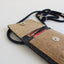 Umhängetasche für Fairphone 5 | aus Filz und Bio-Baumwolle | anthrazit - bloom | Modell KEDJA