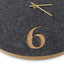 Wanduhr aus Filz und Kork 30 cm | anthrazit - gold | Design: Aarhus