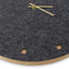 Wanduhr aus Filz und Kork 30 cm | anthrazit - gold | Design: Esbjerg