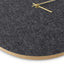 Wanduhr aus Filz und Kork 30 cm | anthrazit - gold | Design: Aalborg
