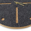 Wanduhr aus Filz und Kork 30 cm | anthrazit - gold | Design: Odense