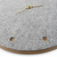 Wanduhr aus Filz und Kork 30 cm | hellgrau - gold | Design: Esbjerg