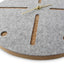 Wanduhr aus Filz und Kork 30 cm | hellgrau - gold | Design: Odense
